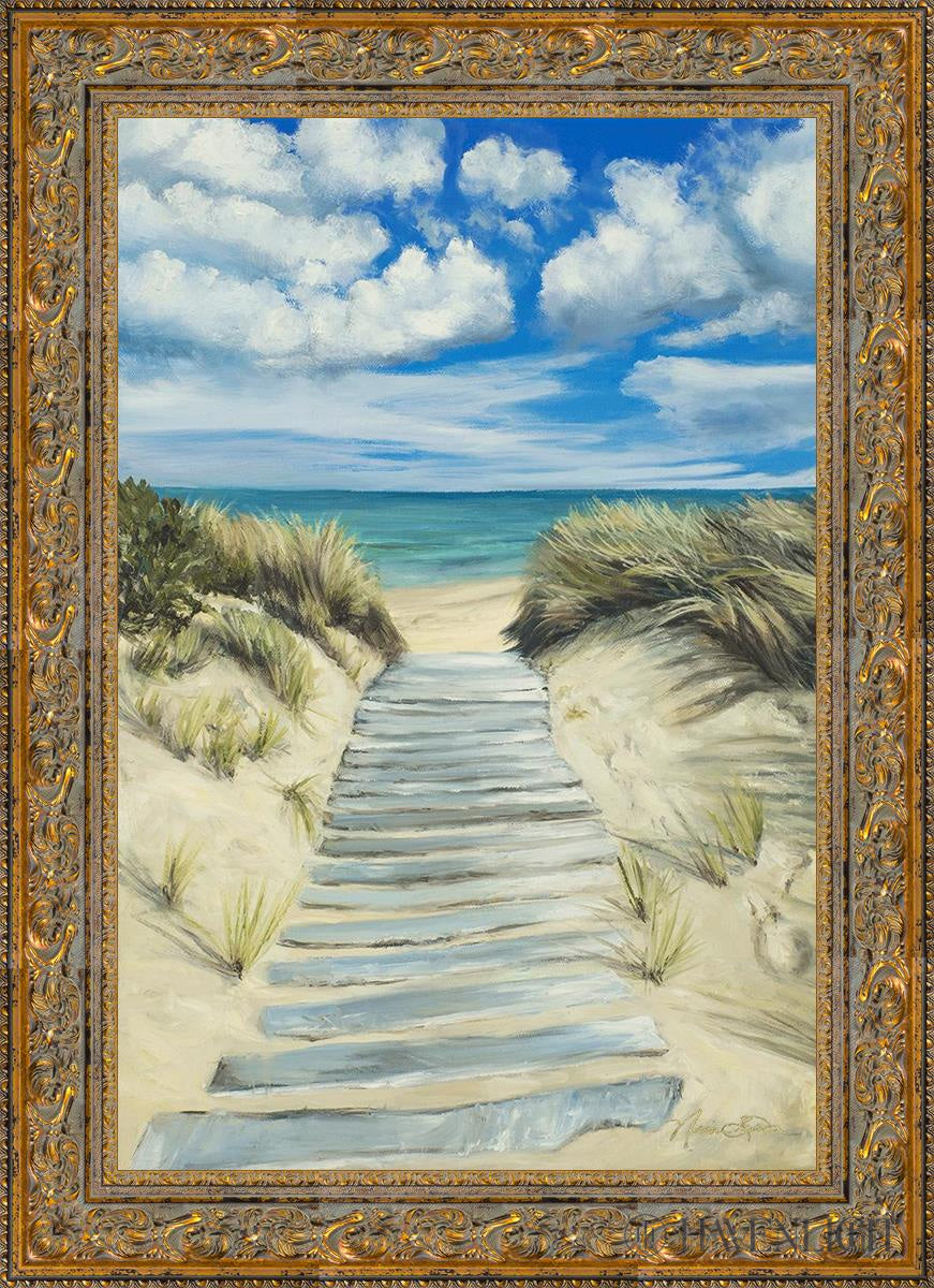 Enjoy The Beauty On Your Broken Path Seashore Open Edition Canvas / 24 X 36 Gold 31 3/4 43 Art