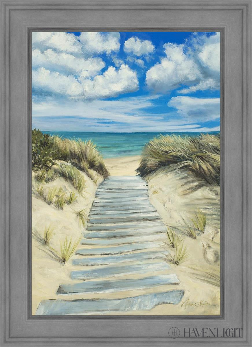 Enjoy The Beauty On Your Broken Path Seashore Open Edition Canvas / 24 X 36 Gray 31 3/4 43 Art