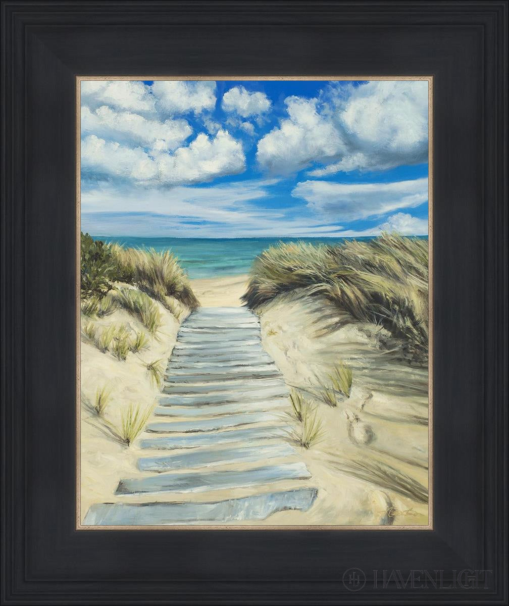 Enjoy The Beauty On Your Broken Path Seashore Open Edition Print / 11 X 14 Black 15 3/4 18 Art
