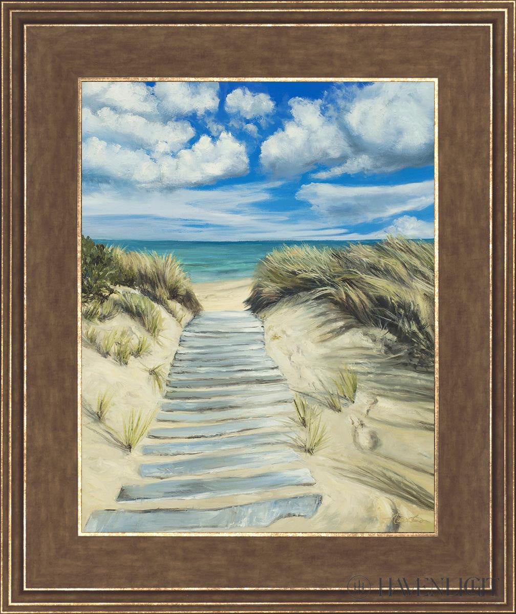 Enjoy The Beauty On Your Broken Path Seashore Open Edition Print / 11 X 14 Gold 15 3/4 18 Art