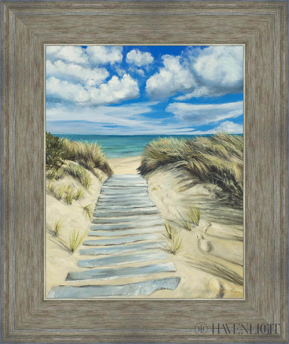 Enjoy The Beauty On Your Broken Path Seashore Open Edition Print / 11 X 14 Gray 15 3/4 18 Art