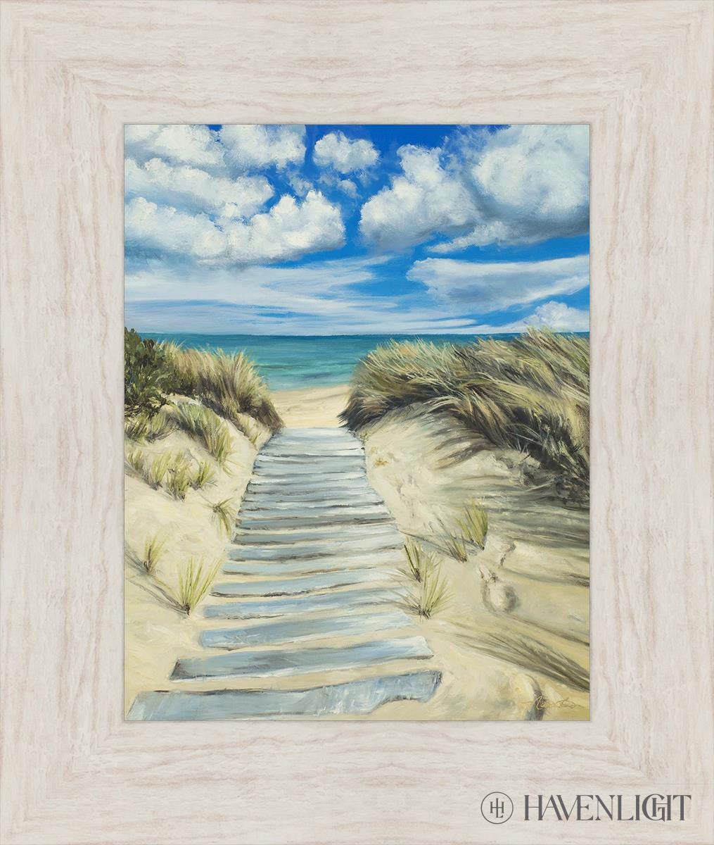 Enjoy The Beauty On Your Broken Path Seashore Open Edition Print / 11 X 14 Ivory 16 1/2 19 Art