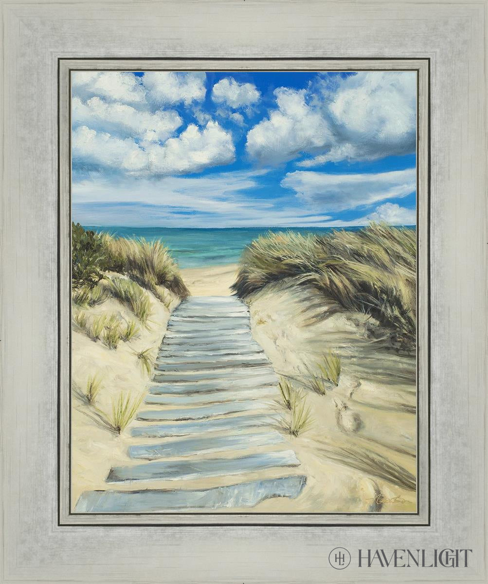Enjoy The Beauty On Your Broken Path Seashore Open Edition Print / 11 X 14 Silver 15 1/4 18 Art