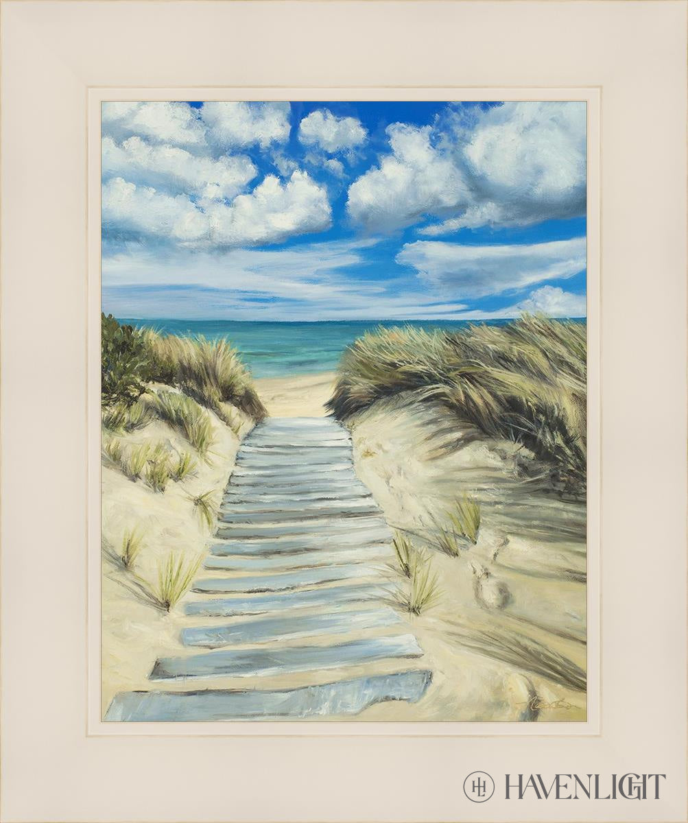 Enjoy The Beauty On Your Broken Path Seashore Open Edition Print / 11 X 14 White 15 1/4 18 Art