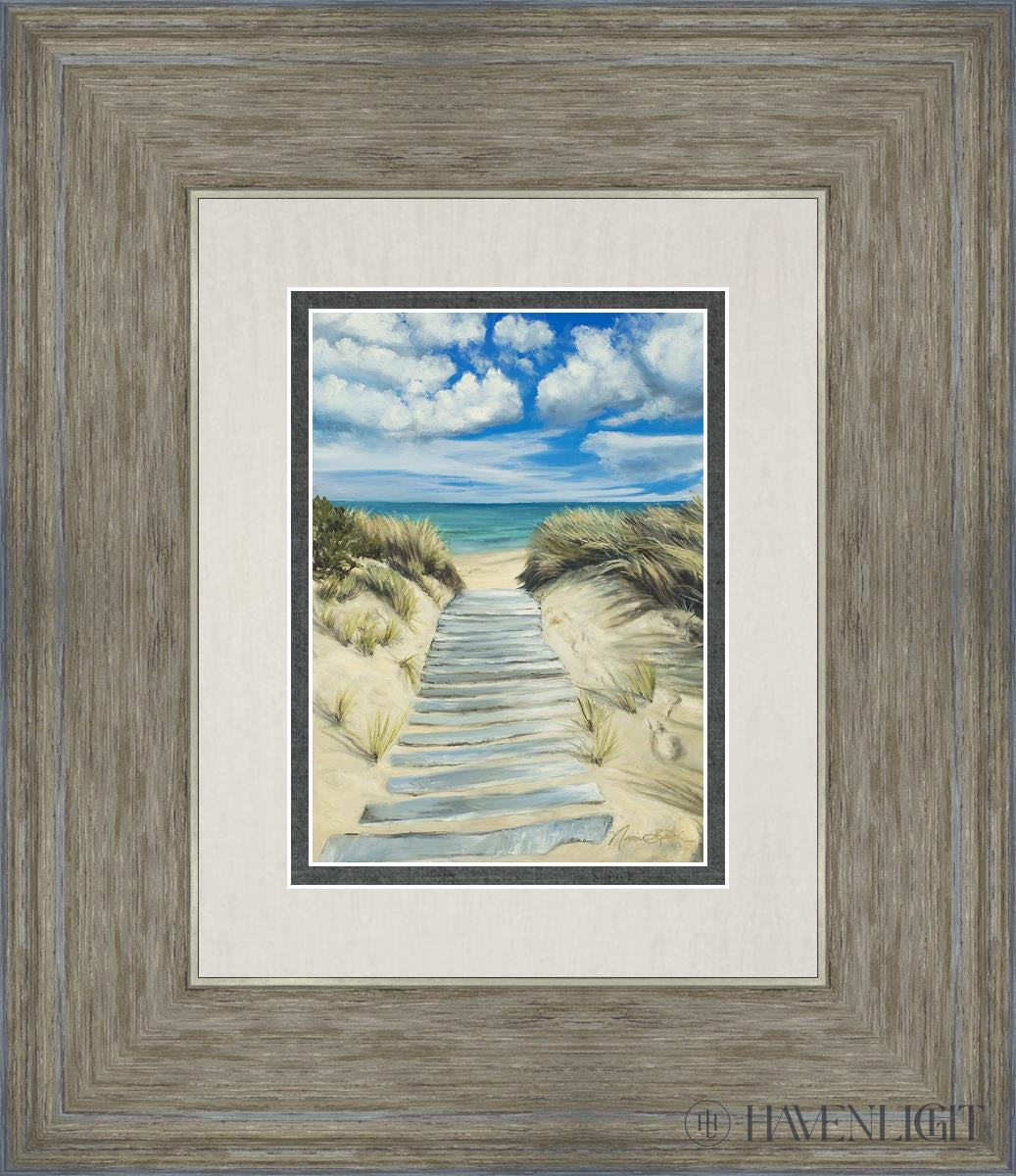 Enjoy The Beauty On Your Broken Path Seashore Open Edition Print / 5 X 7 Gray 12 3/4 14 Art