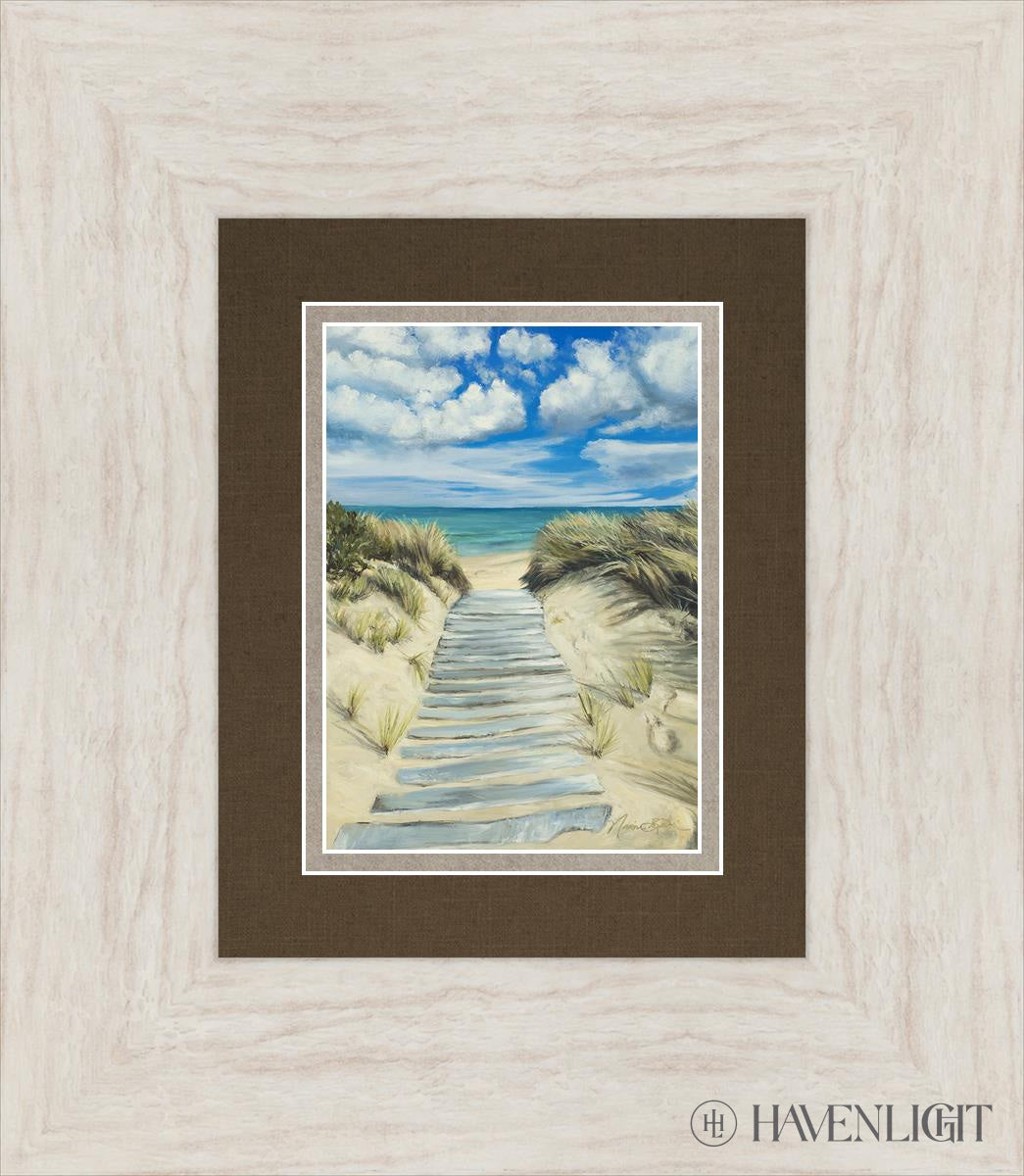 Enjoy The Beauty On Your Broken Path Seashore Open Edition Print / 5 X 7 Ivory 13 1/2 15 Art