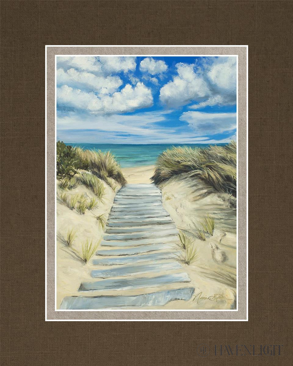 Enjoy The Beauty On Your Broken Path Seashore Open Edition Print / 5 X 7 Matted To 8 10 Art