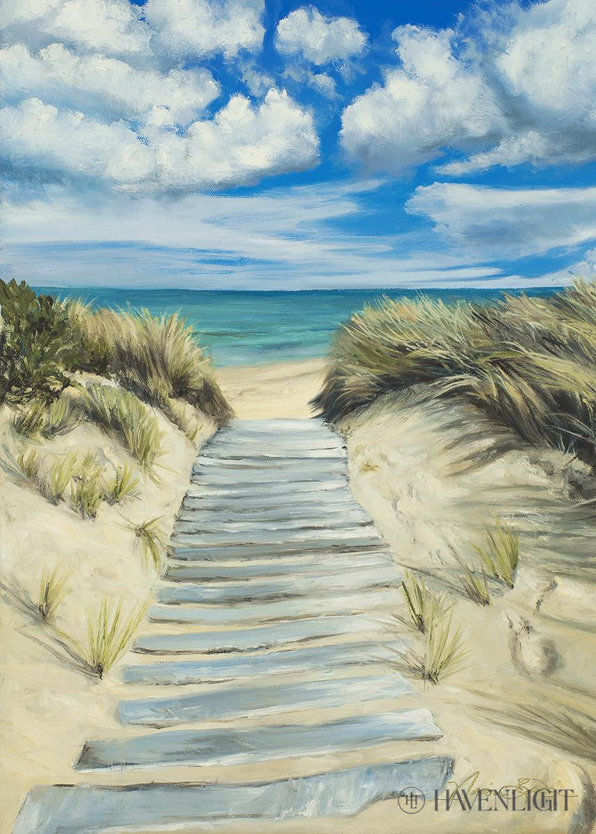 Enjoy The Beauty On Your Broken Path Seashore Open Edition Print / 5 X 7 Only Art