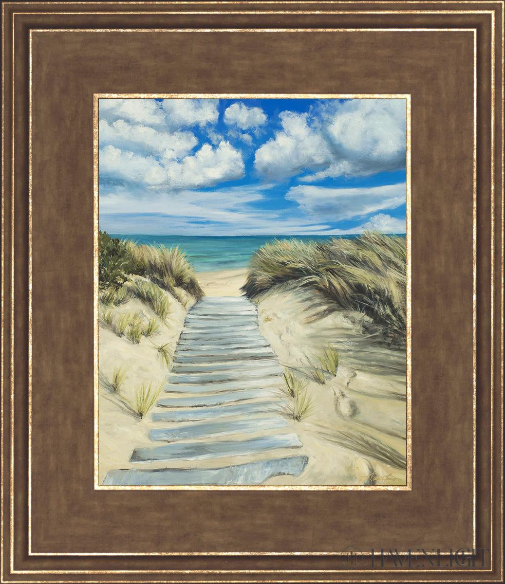 Enjoy The Beauty On Your Broken Path Seashore Open Edition Print / 8 X 10 Gold 12 3/4 14 Art