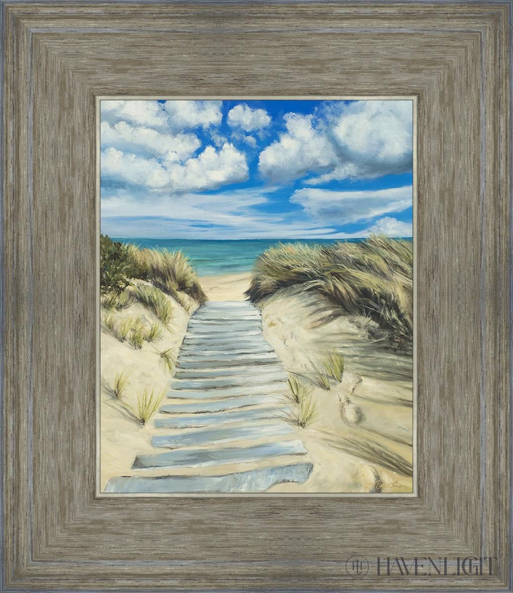 Enjoy The Beauty On Your Broken Path Seashore Open Edition Print / 8 X 10 Gray 12 3/4 14 Art