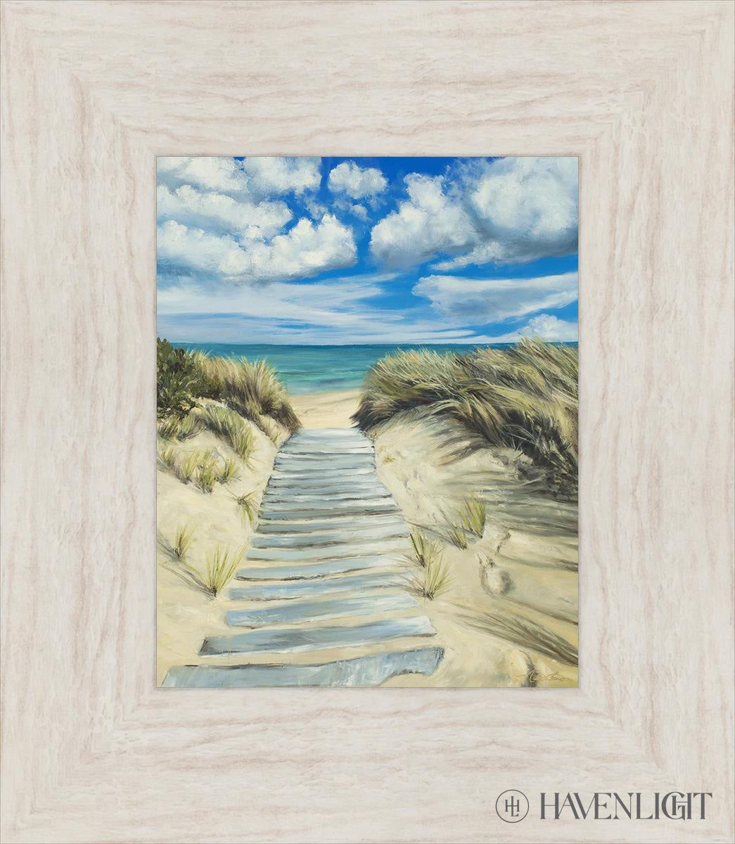 Enjoy The Beauty On Your Broken Path Seashore Open Edition Print / 8 X 10 Ivory 13 1/2 15 Art