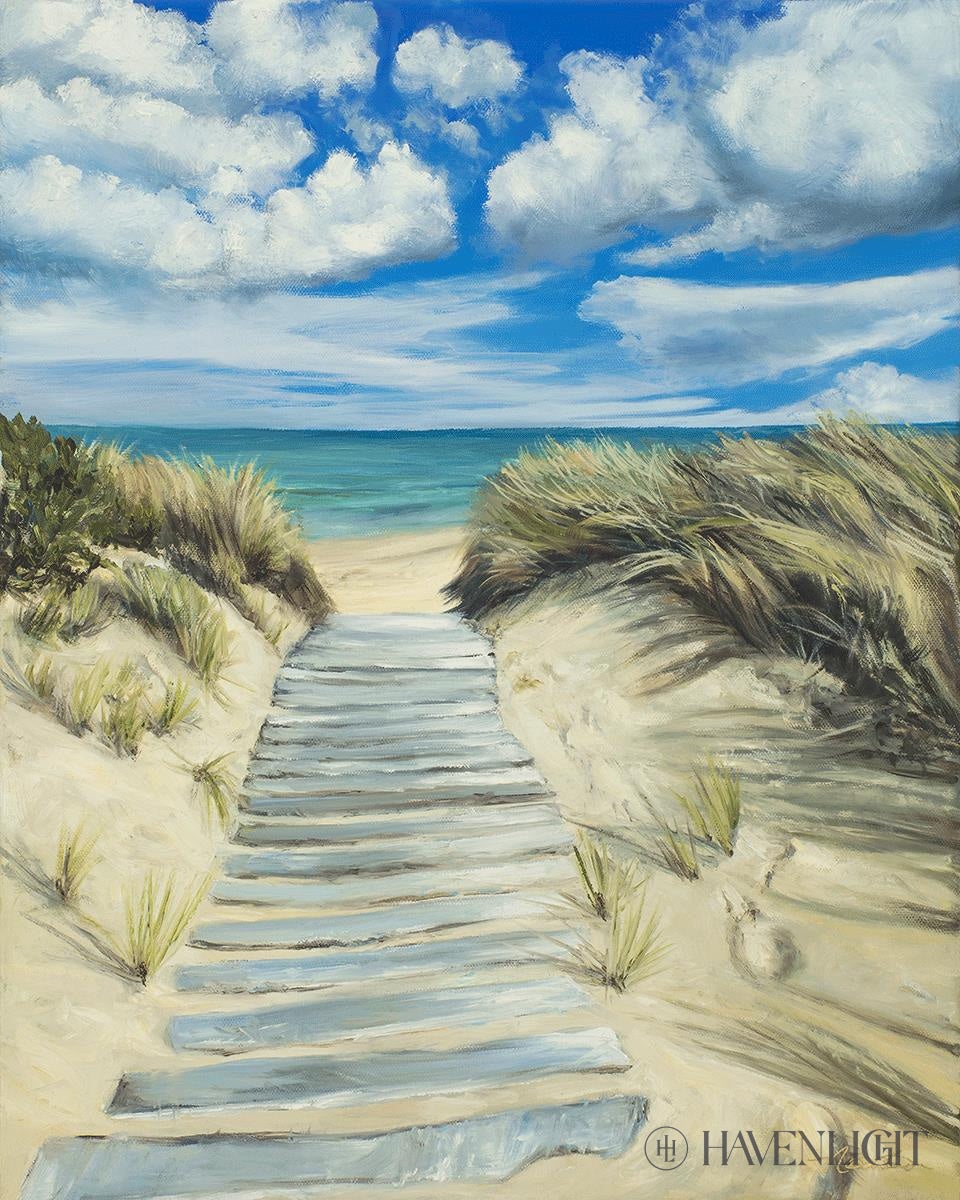 Enjoy The Beauty On Your Broken Path Seashore Open Edition Print / 8 X 10 Only Art