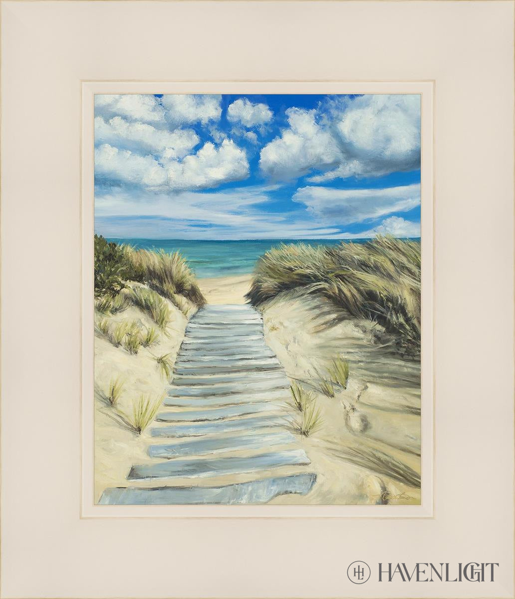 Enjoy The Beauty On Your Broken Path Seashore Open Edition Print / 8 X 10 White 12 1/4 14 Art