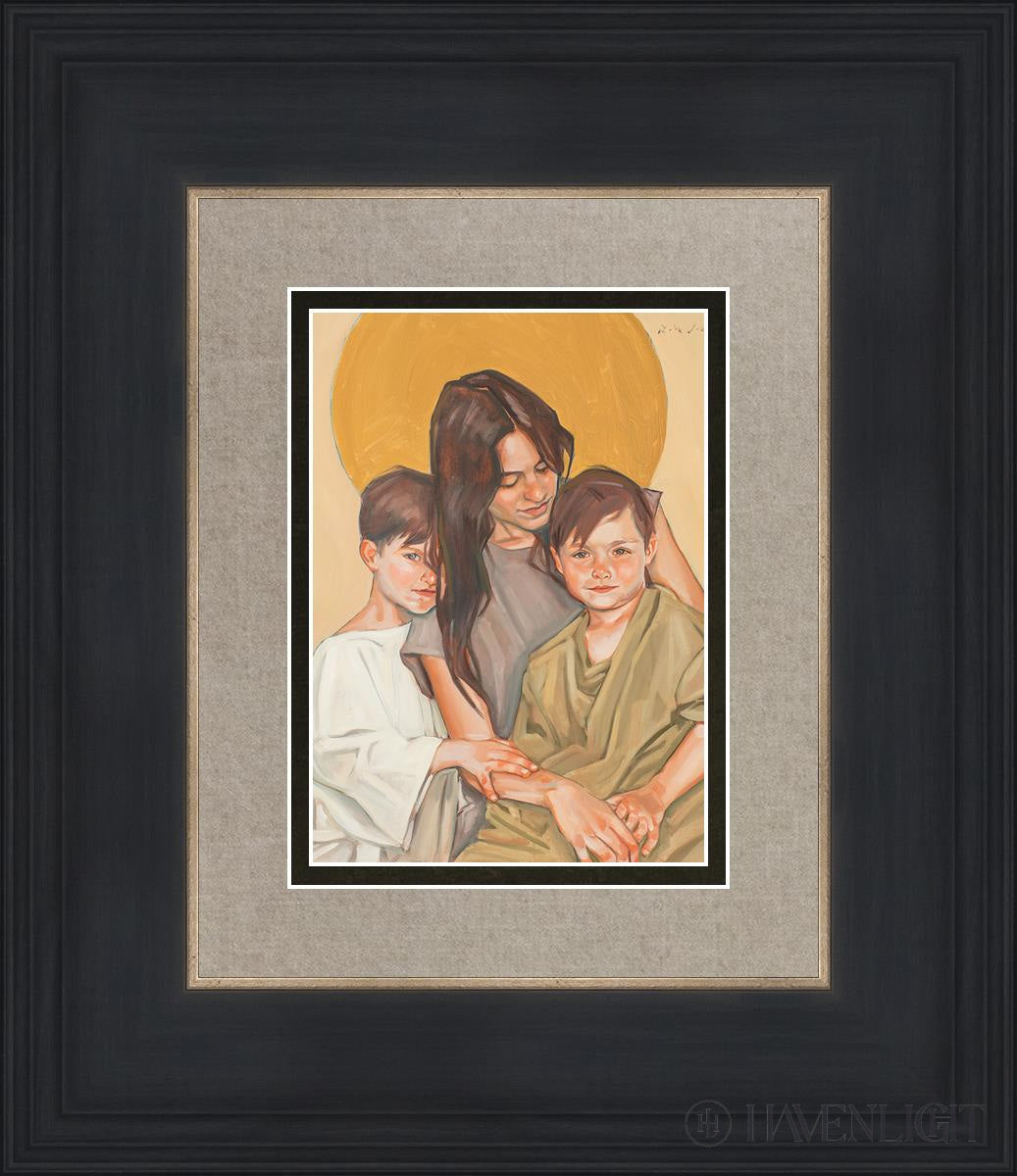 Eve And Her Sons Open Edition Print / 5 X 7 Black 12 3/4 14 Art