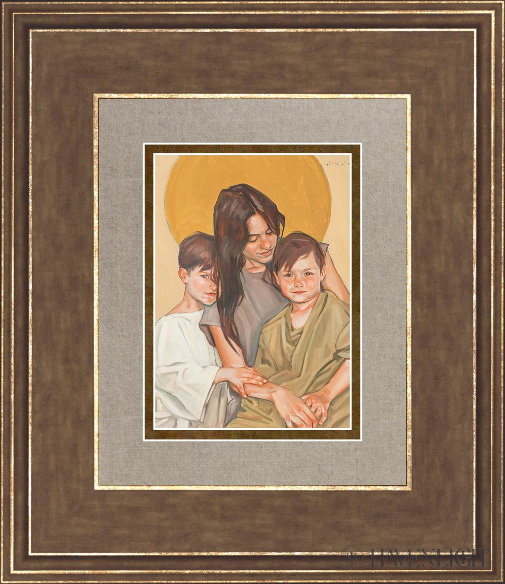 Eve And Her Sons Open Edition Print / 5 X 7 Gold 12 3/4 14 Art