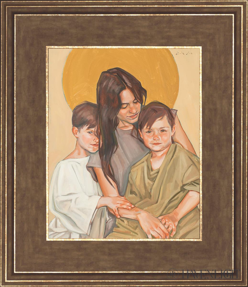 Eve And Her Sons Open Edition Print / 8 X 10 Gold 12 3/4 14 Art