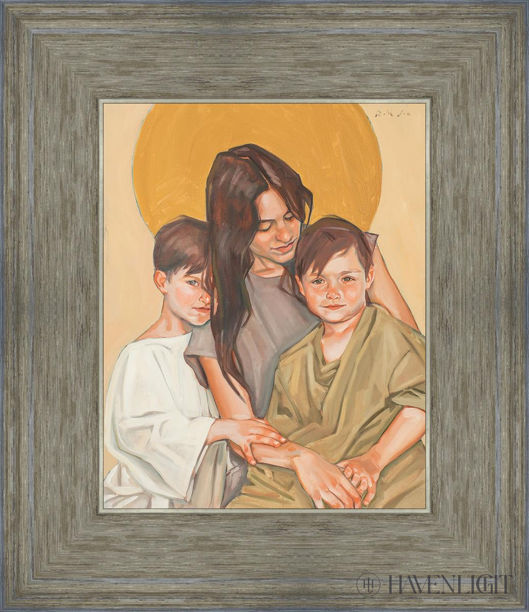 Eve And Her Sons Open Edition Print / 8 X 10 Gray 12 3/4 14 Art