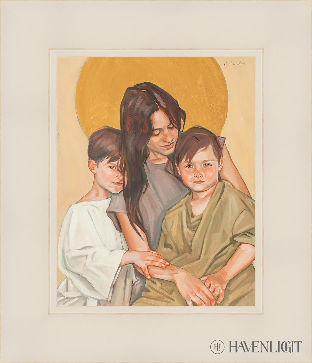 Eve And Her Sons Open Edition Print / 8 X 10 White 12 1/4 14 Art