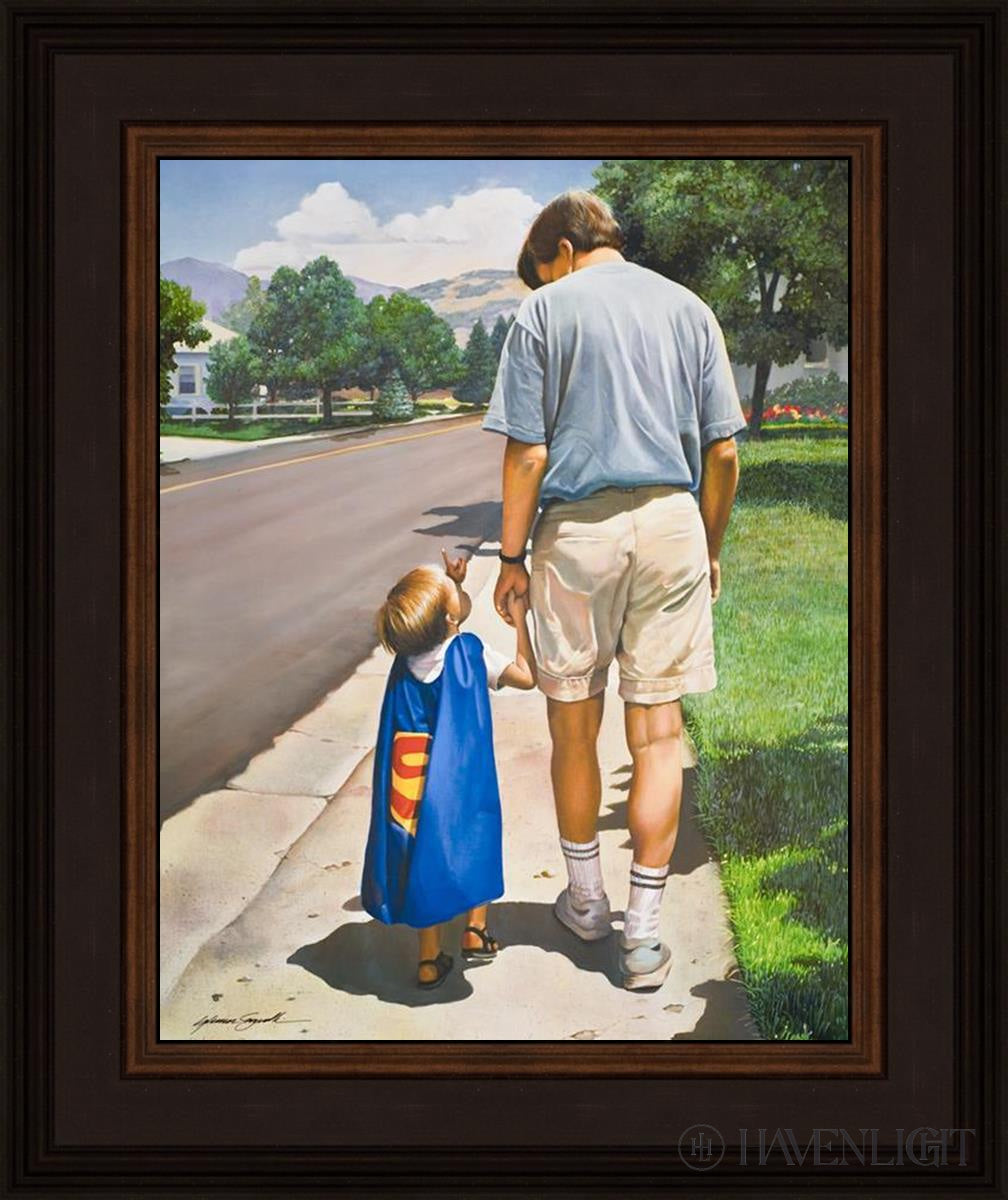 Even Superman Needs A Dad Open Edition Print / 11 X 14 Brown 15 3/4 18 Art