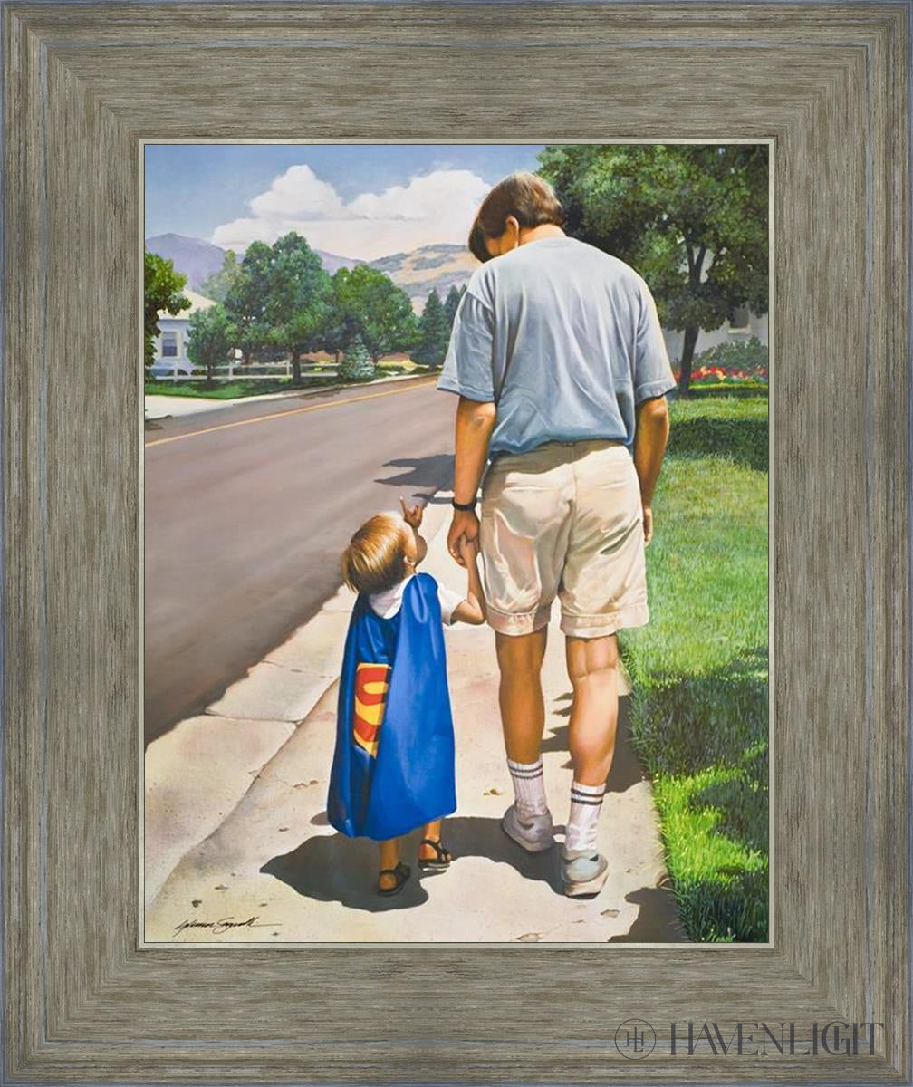 Even Superman Needs A Dad Open Edition Print / 11 X 14 Gray 15 3/4 18 Art