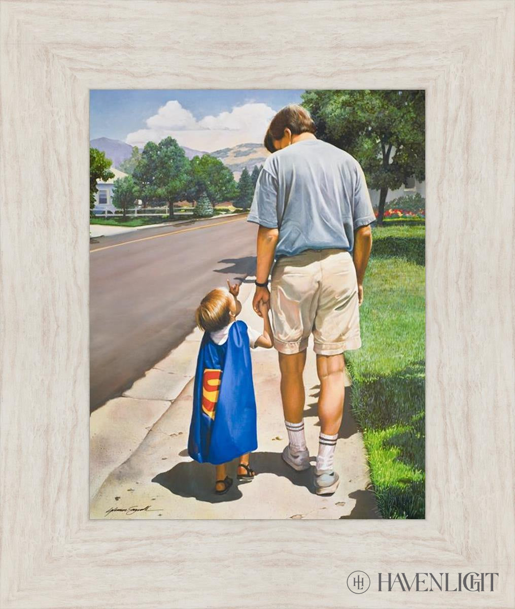 Even Superman Needs A Dad Open Edition Print / 11 X 14 Ivory 16 1/2 19 Art