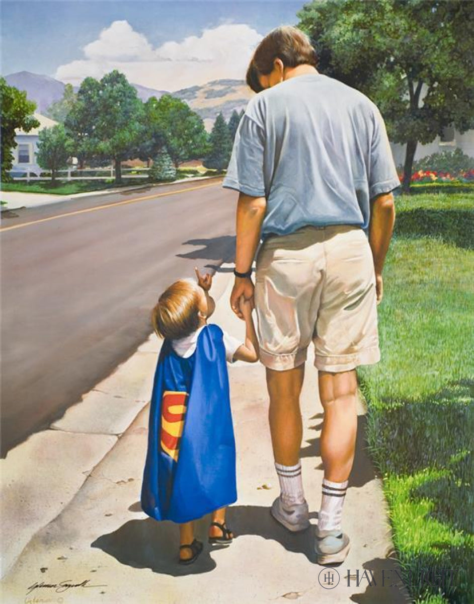 Even Superman Needs A Dad Open Edition Print / 11 X 14 Only Art
