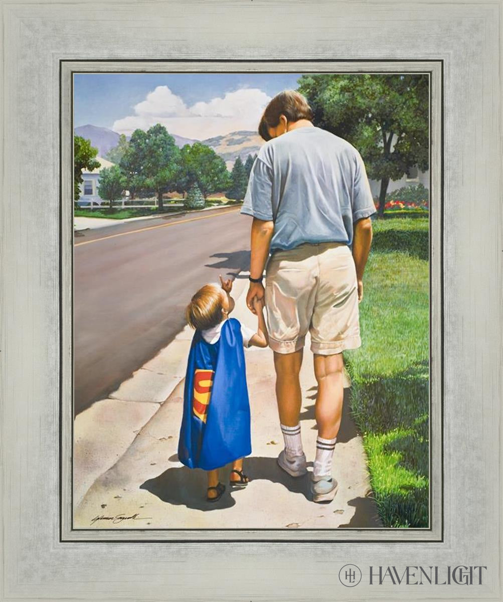 Even Superman Needs A Dad Open Edition Print / 11 X 14 Silver 15 1/4 18 Art
