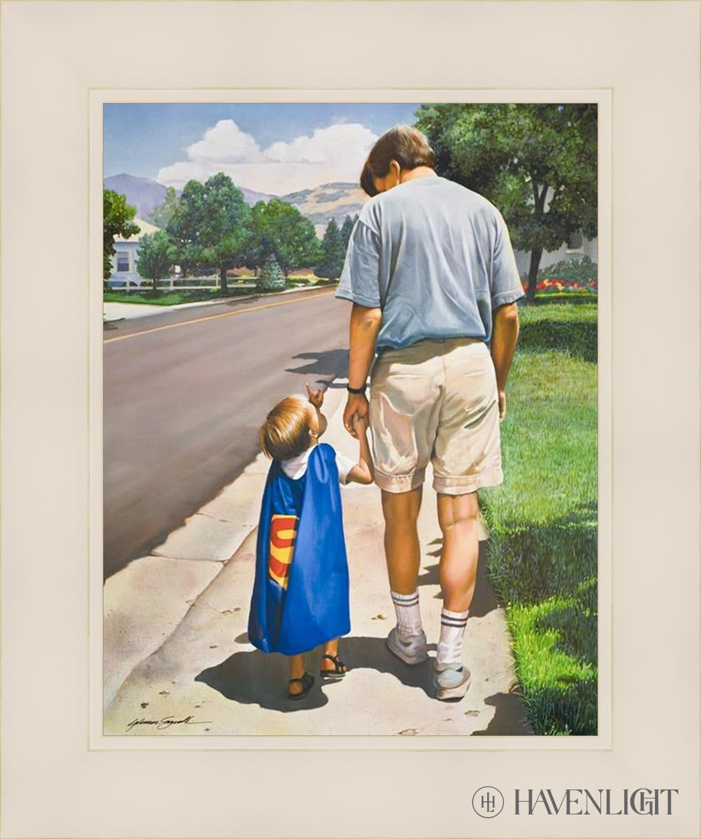 Even Superman Needs A Dad Open Edition Print / 11 X 14 White 15 1/4 18 Art