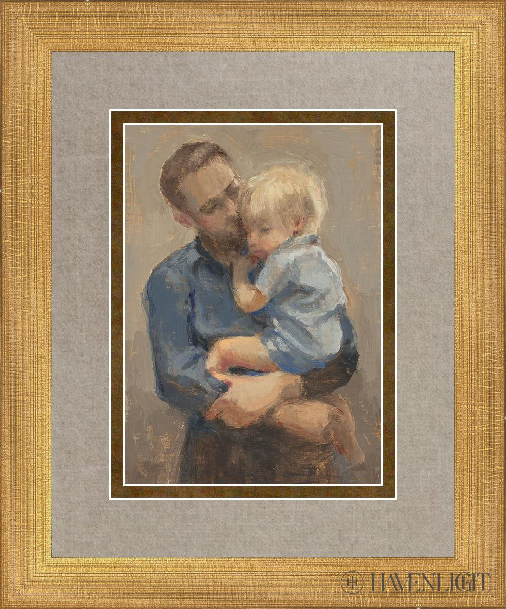 Father And Son Open Edition Print / 5 X 7 Matte Gold 9 3/4 11 Art