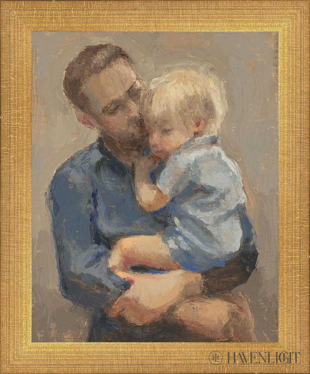 Father And Son Open Edition Print / 8 X 10 Matte Gold 9 3/4 11 Art