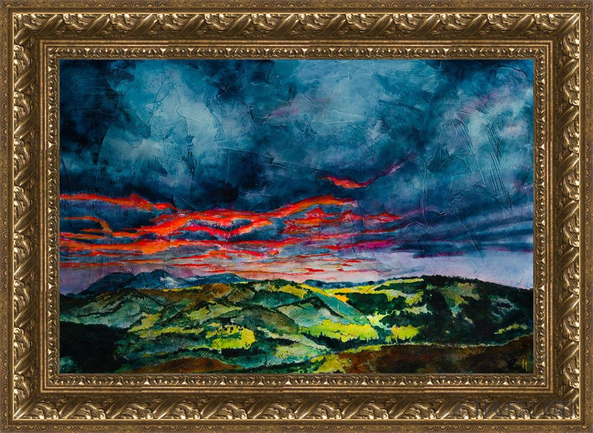 Fires Of Twilight Open Edition Canvas / 24 X 16 Gold 29 3/4 21 Art