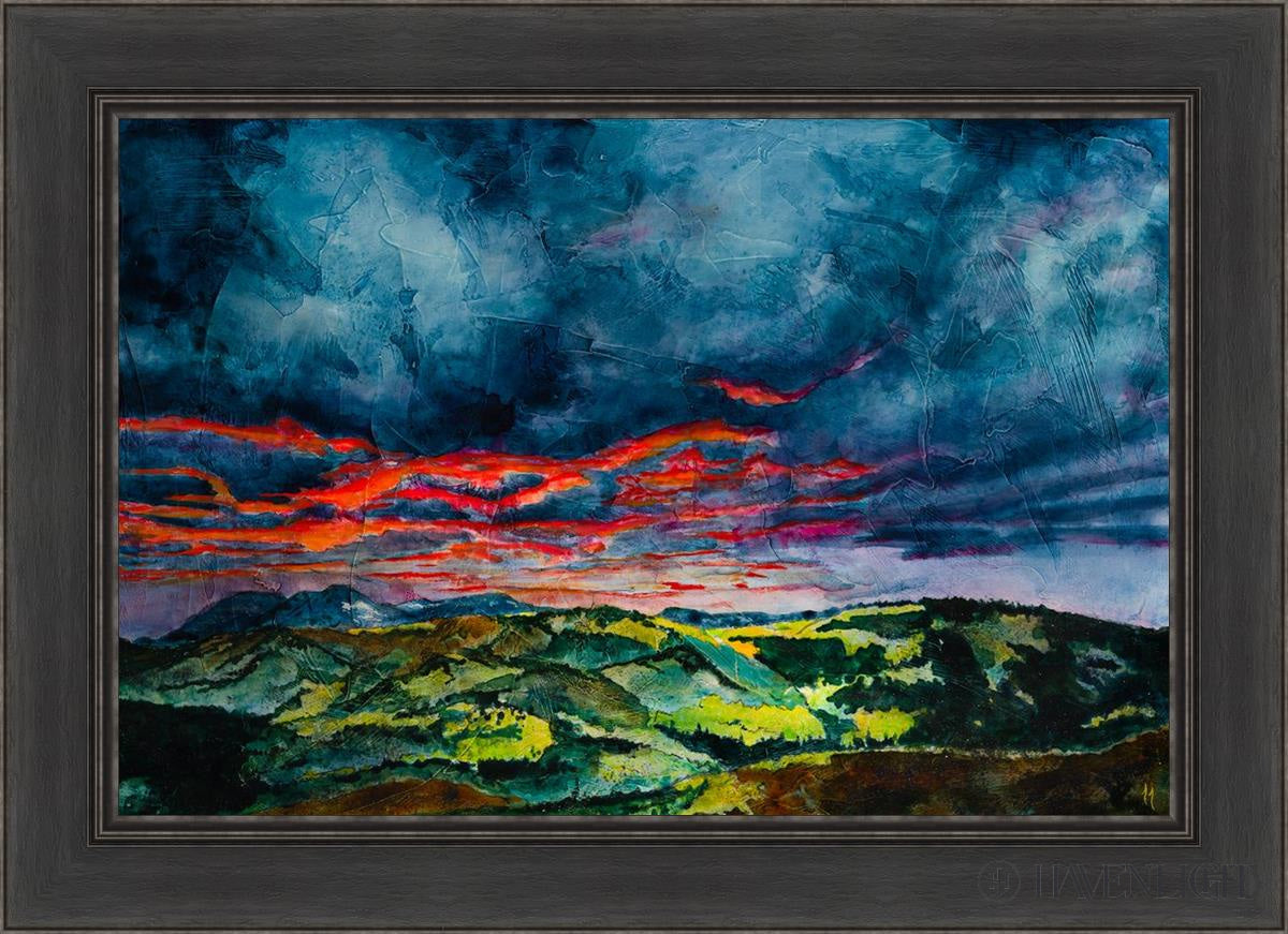 Fires Of Twilight Open Edition Canvas / 30 X 20 Black 36 1/2 26 Art