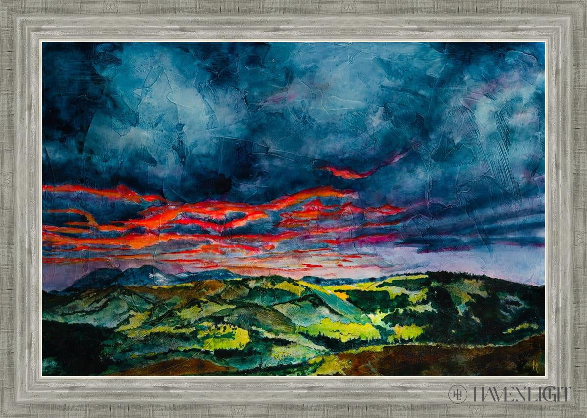 Fires Of Twilight Open Edition Canvas / 30 X 20 Silver 34 3/4 24 Art
