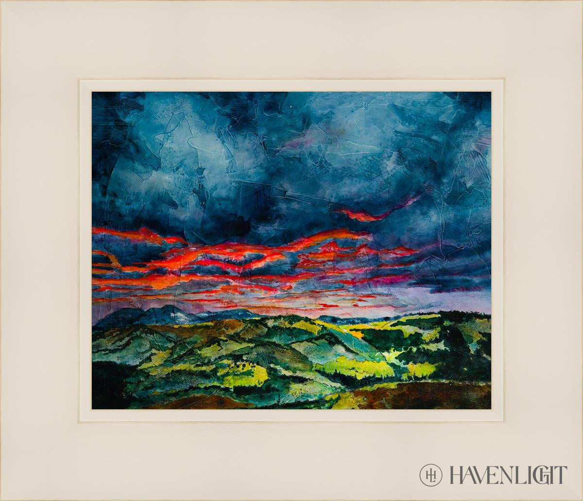 Fires Of Twilight Open Edition Print / 10 X 8 White 14 1/4 12 Art