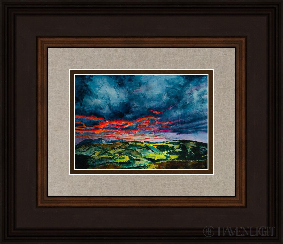 Fires Of Twilight Open Edition Print / 7 X 5 Brown 14 3/4 12 Art