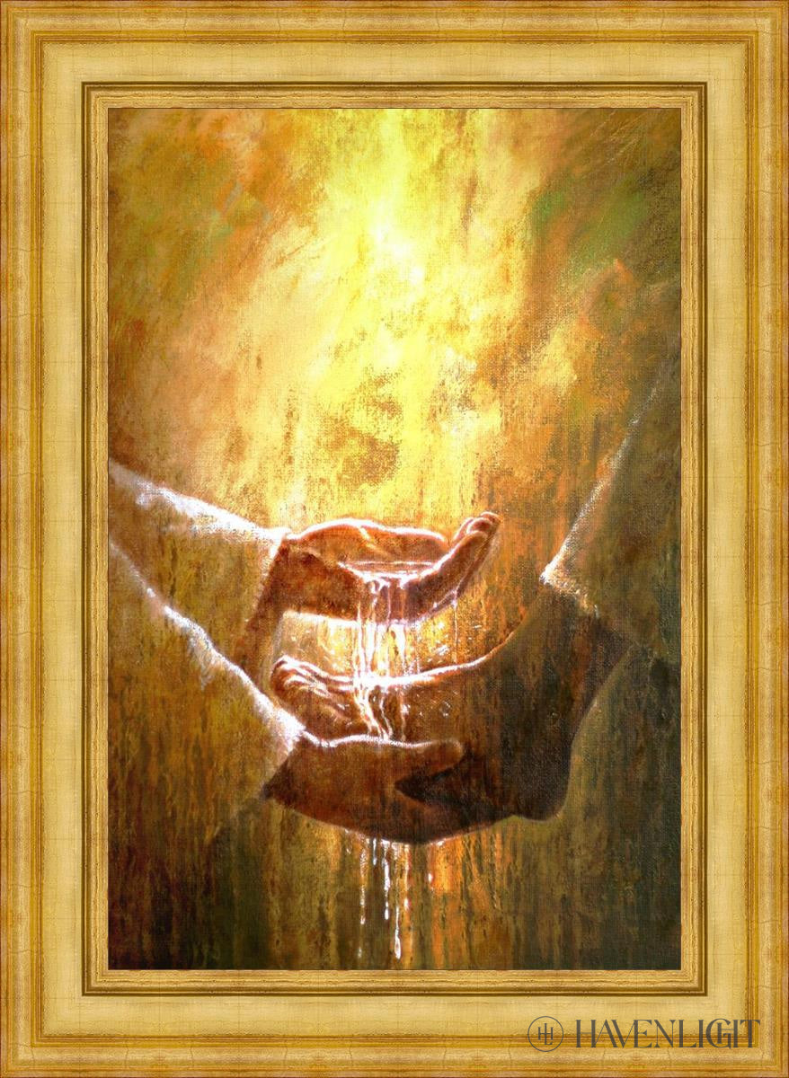 Foot Washing Open Edition Canvas / 24 X 36 Colonial Gold Metal Leaf 32 3/4 44 Art