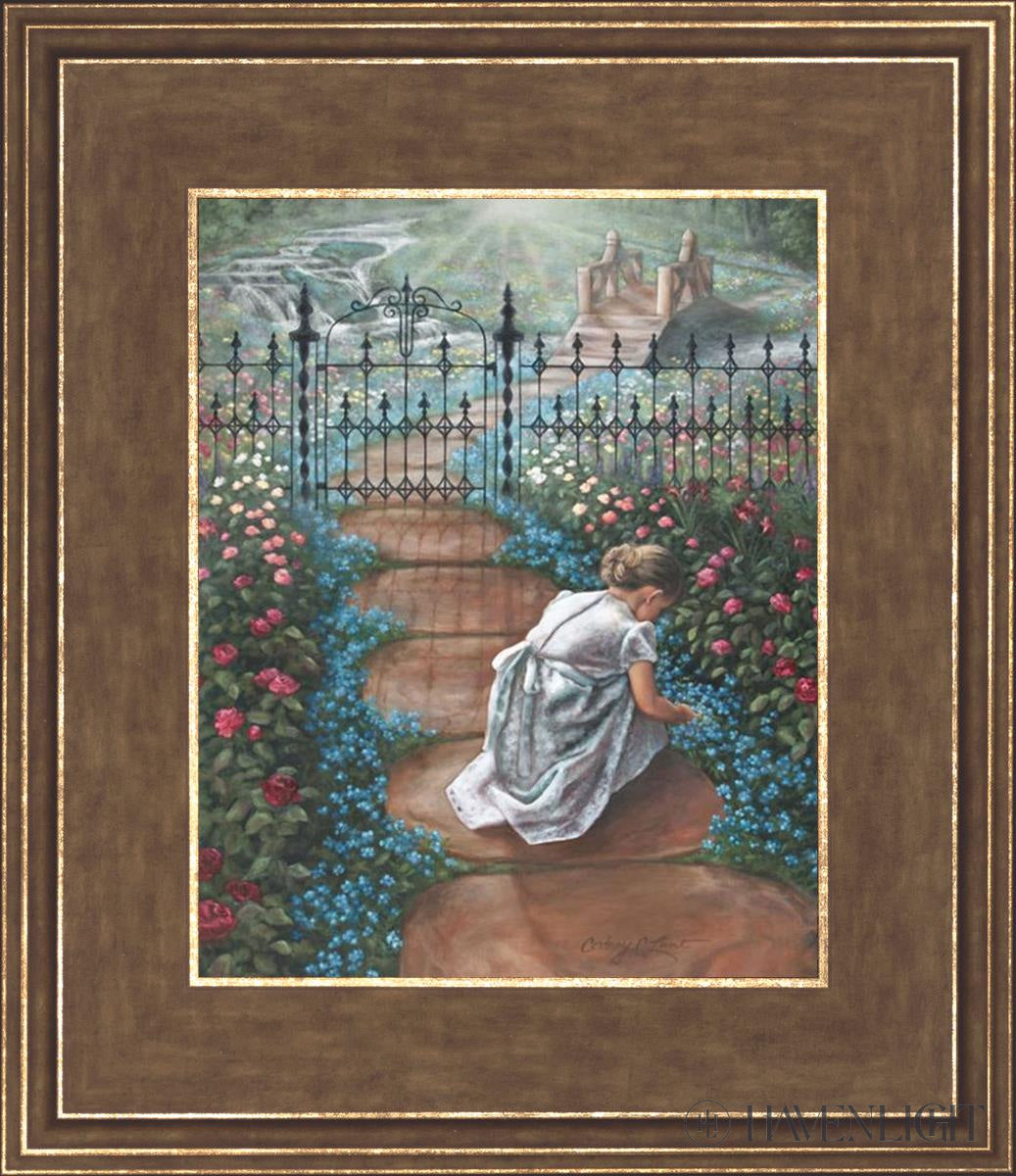 Forget Me Not Open Edition Canvas / 8 X 10 Gold 12 3/4 14 Art