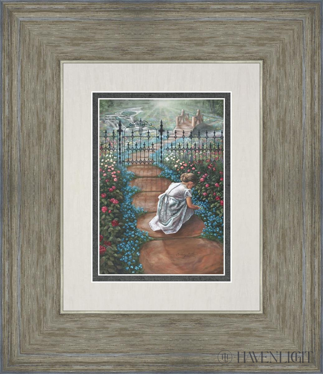 Forget Me Not Open Edition Print / 5 X 7 Gray 12 3/4 14 Art