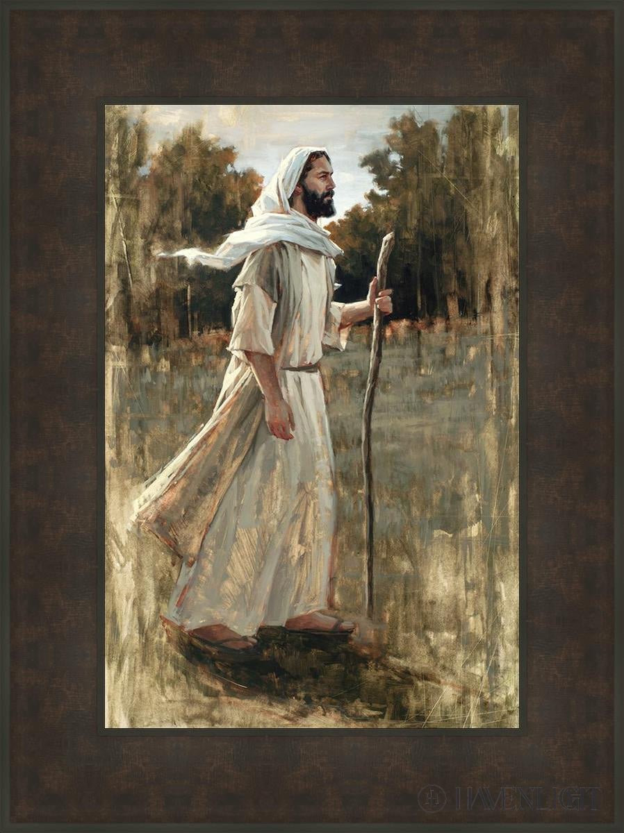 Forward In Faith Open Edition Canvas / 16 X 24 Bronze Frame 23 3/4 31 Art