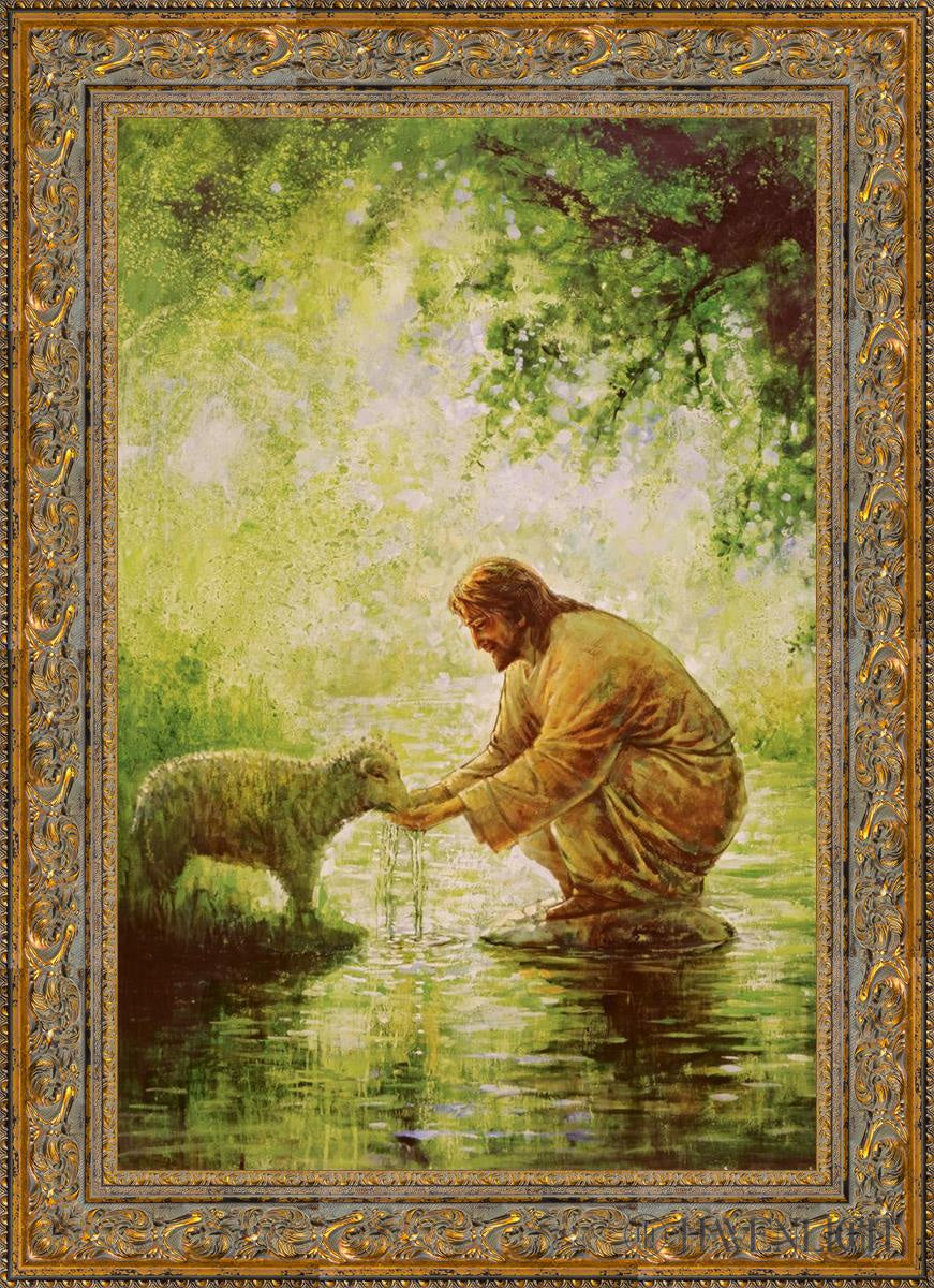 Gentle Shepherd Open Edition Canvas / 24 X 36 Gold 31 3/4 43 Art