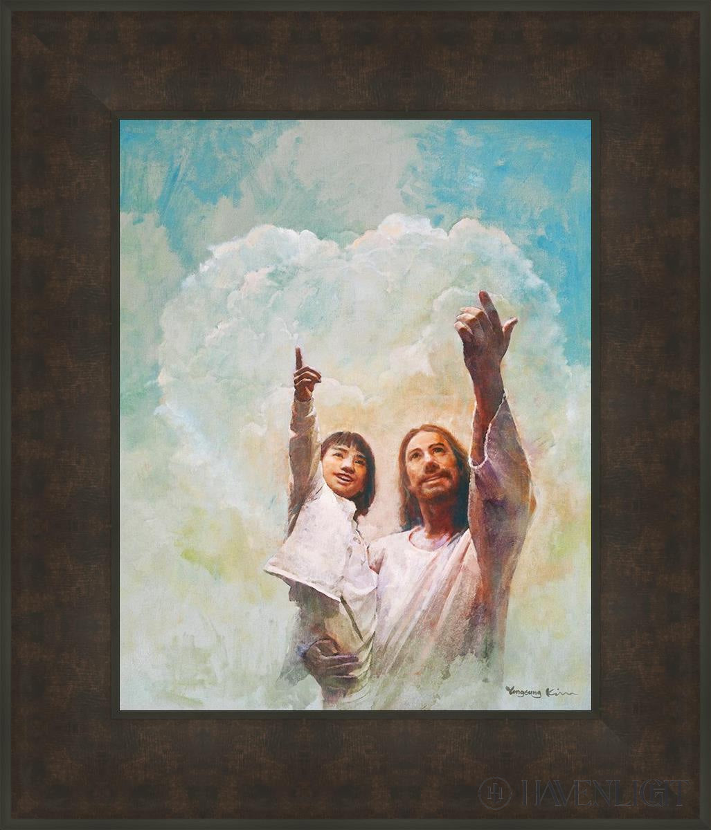 God Is Love Open Edition Print / 16 X 20 Bronze Frame 23 3/4 27 Art