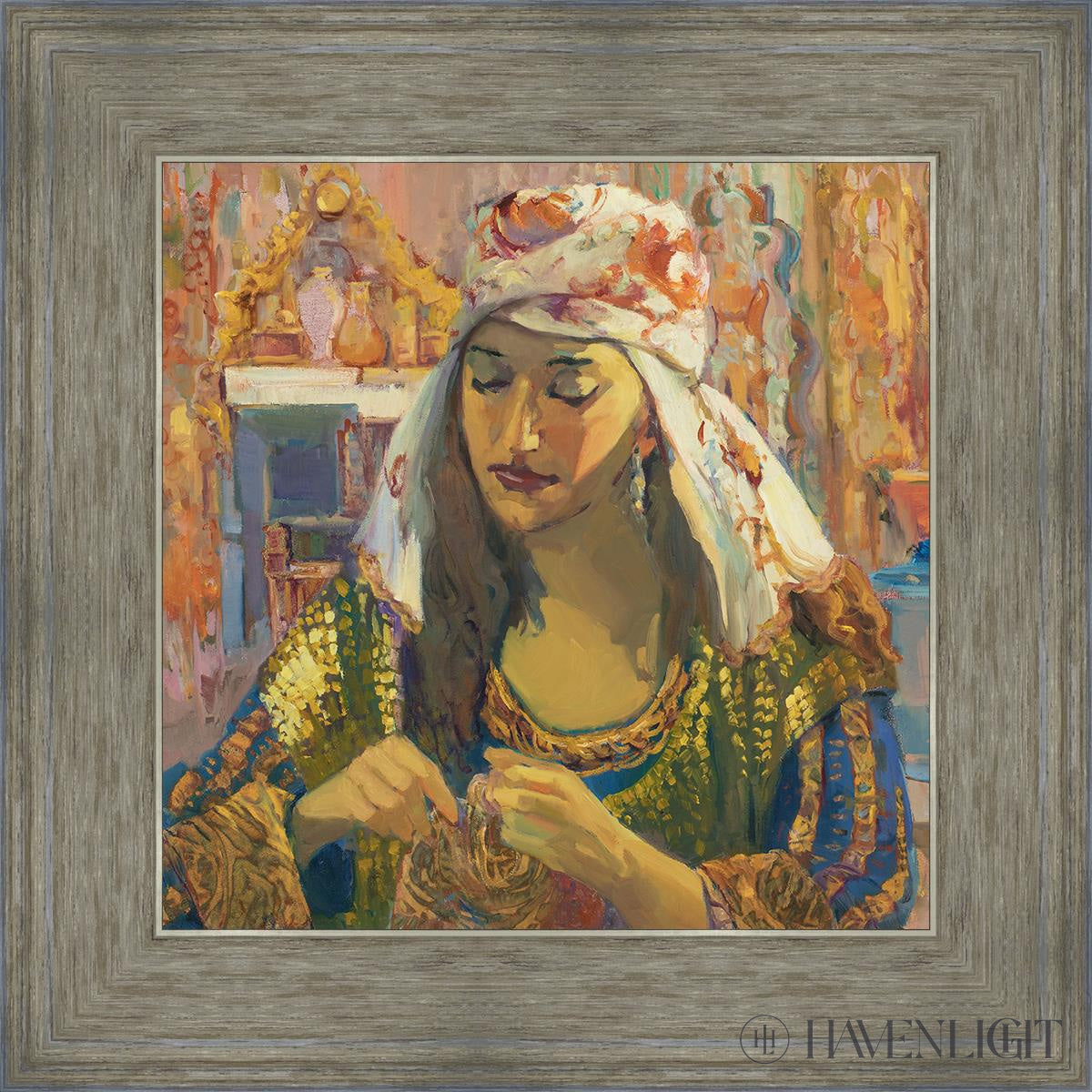 Gold Threads Open Edition Print / 12 X Gray 16 3/4 Art