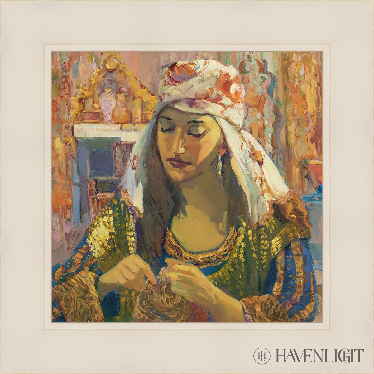 Gold Threads Open Edition Print / 12 X White 16 1/4 Art