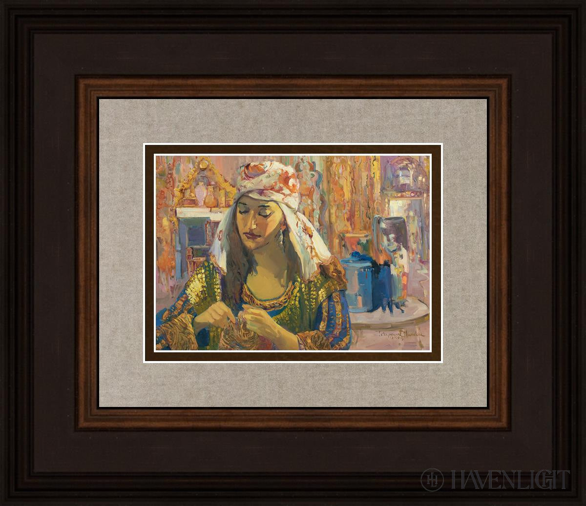 Gold Threads Open Edition Print / 7 X 5 Brown 14 3/4 12 Art