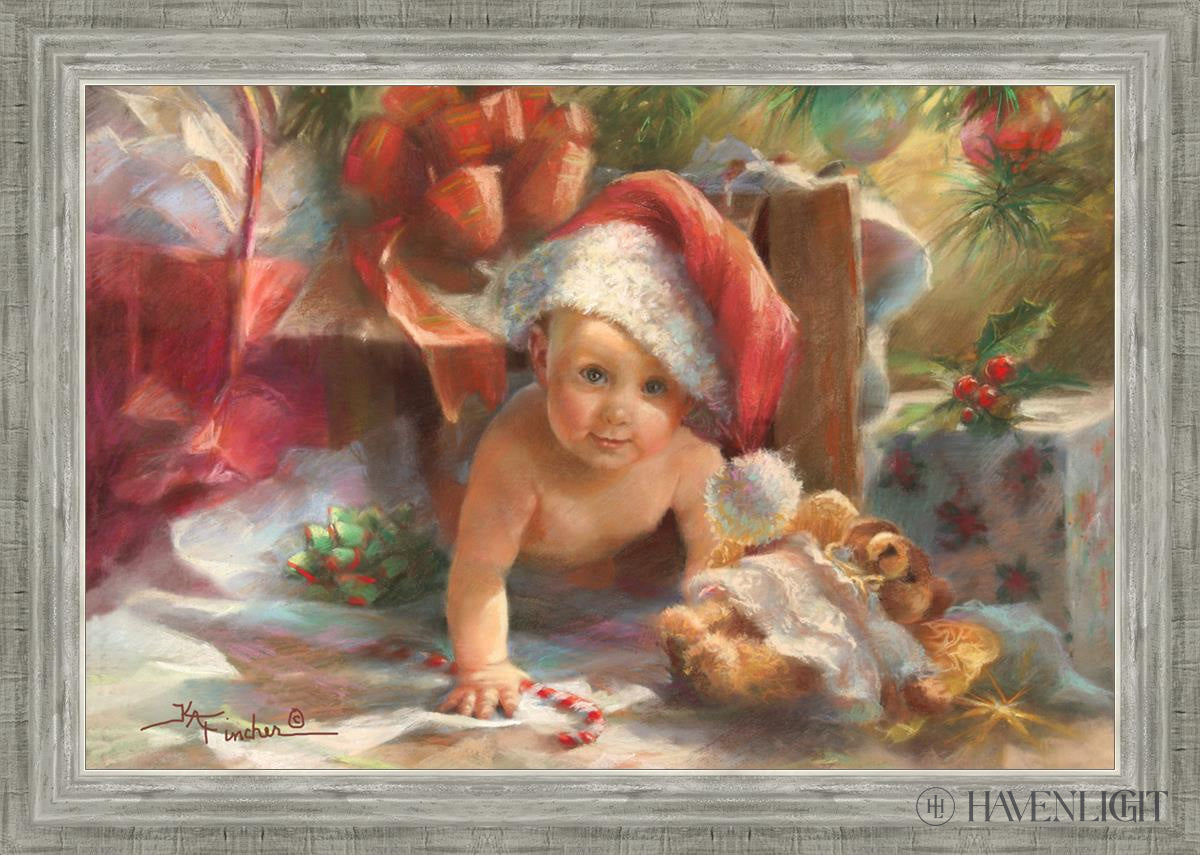 Great Box Santa Open Edition Canvas / 30 X 20 Silver 34 3/4 24 Art
