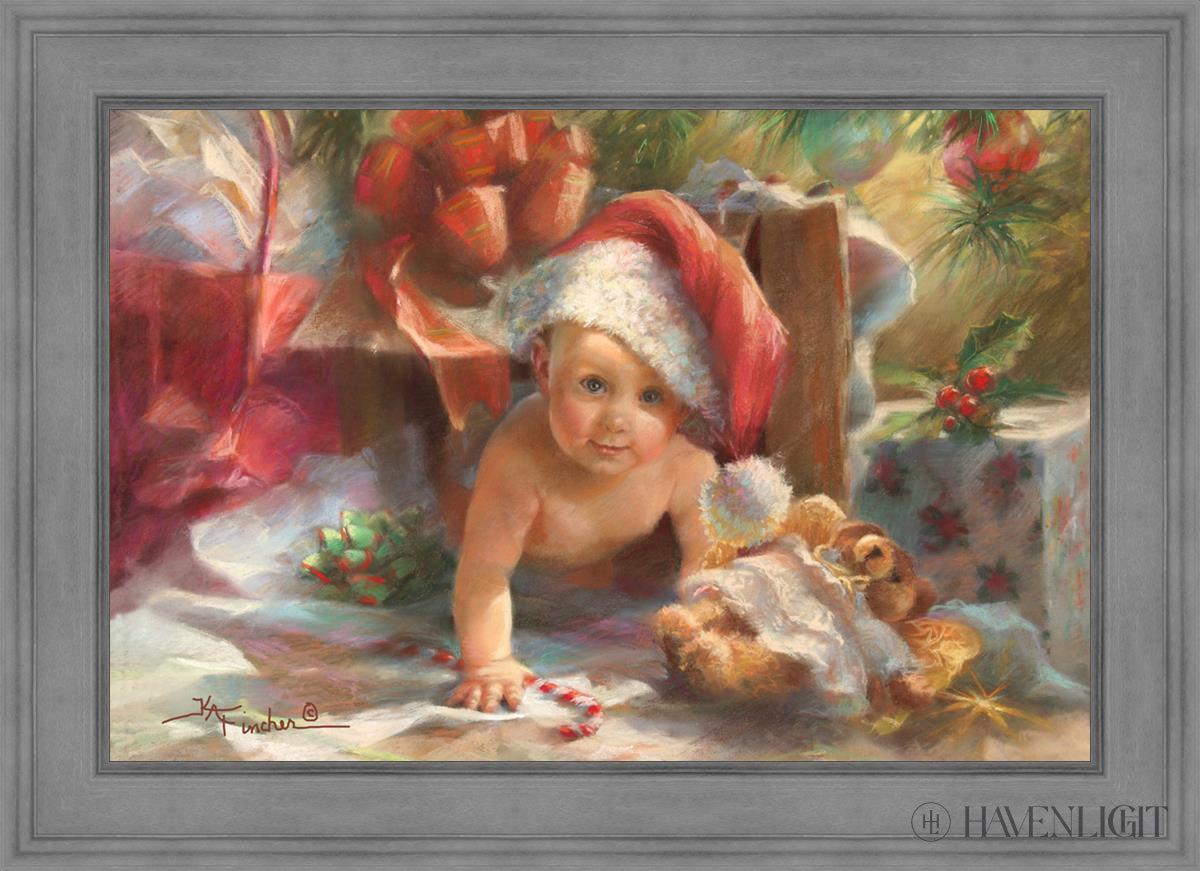 Great Box Santa Open Edition Canvas / 36 X 24 Gray 43 3/4 31 Art