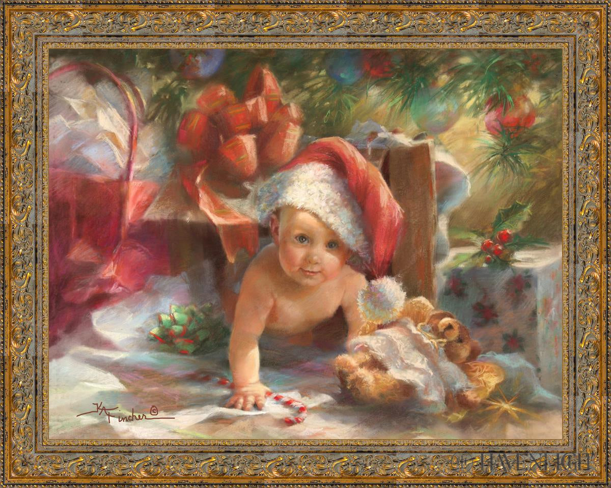 Great Box Santa Open Edition Canvas / 42 X 32 Gold 49 3/4 39 Art