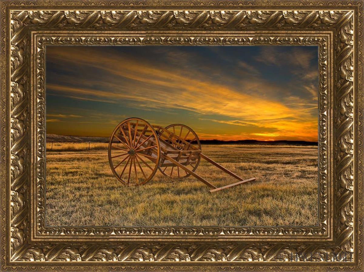Handcart At Sunset Open Edition Canvas / 18 X 12 Gold 23 3/4 17 Art