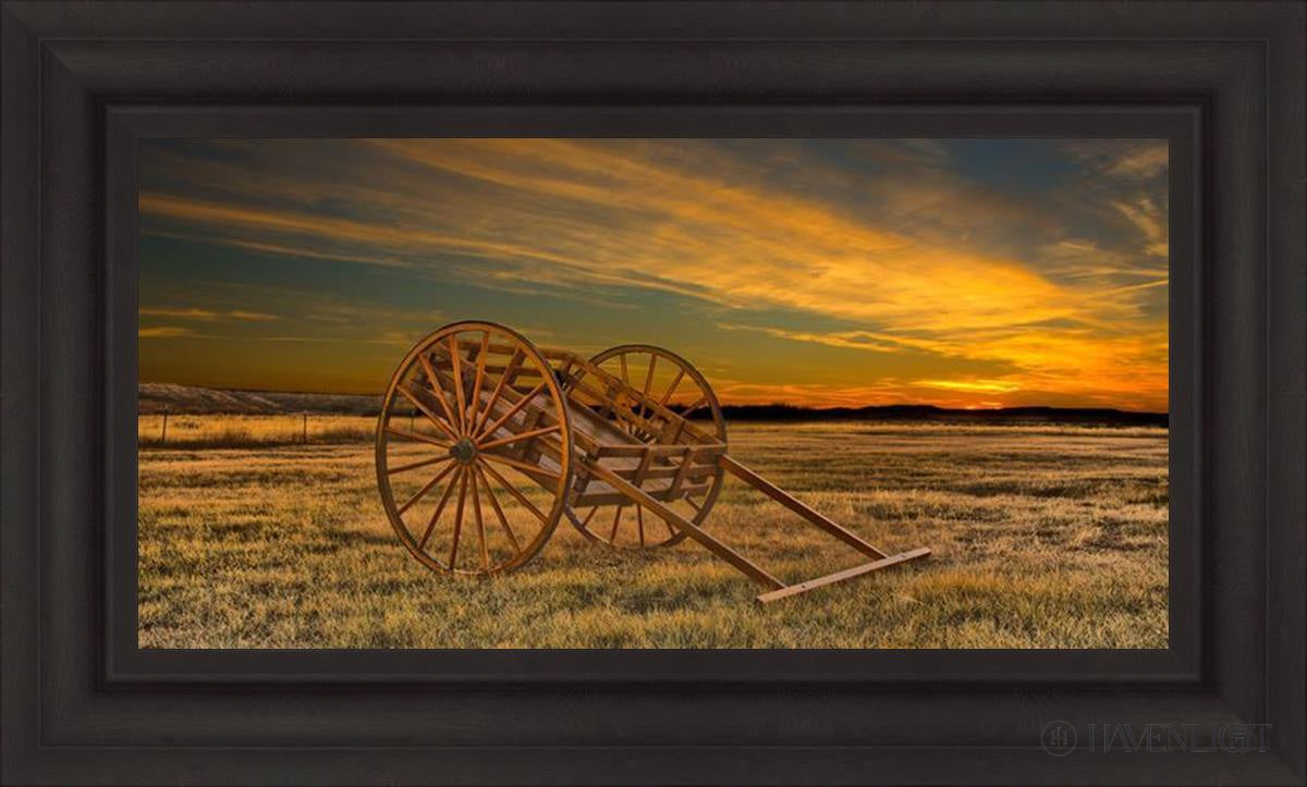 Handcart At Sunset Open Edition Canvas / 30 X 15 Brown 37 3/4 22 Art