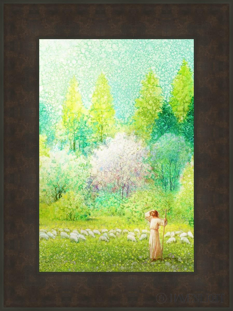 He Shall Find What Is Lost Open Edition Canvas / 16 X 24 Bronze Frame 23 3/4 31 Art